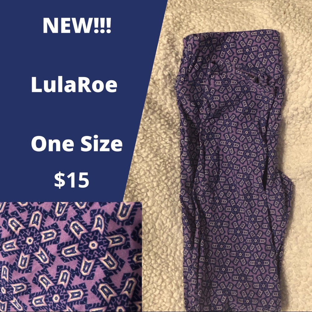 NEW LulaRoe Leggings - Fun Purple Print One Size